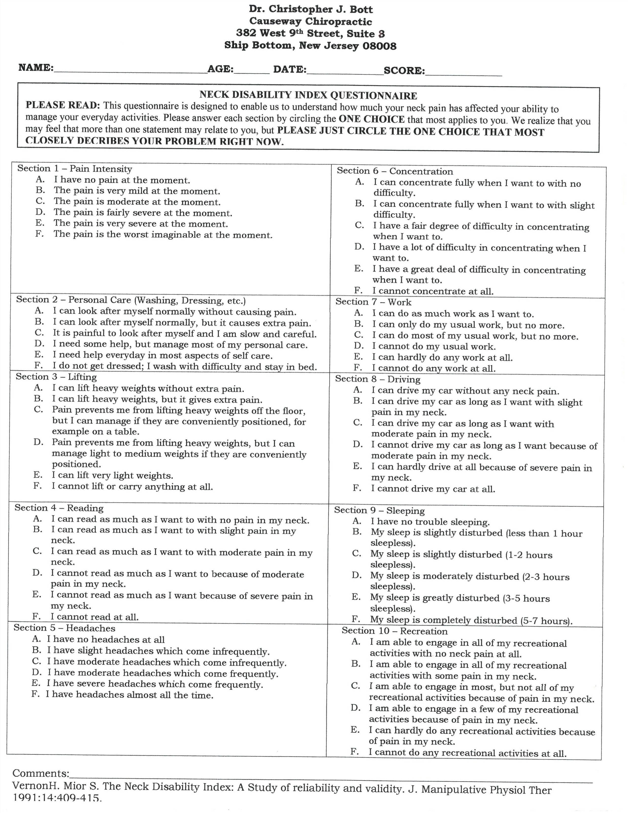 Patient Forms - Causeway Chiropractic - Long Beach Island, NJ